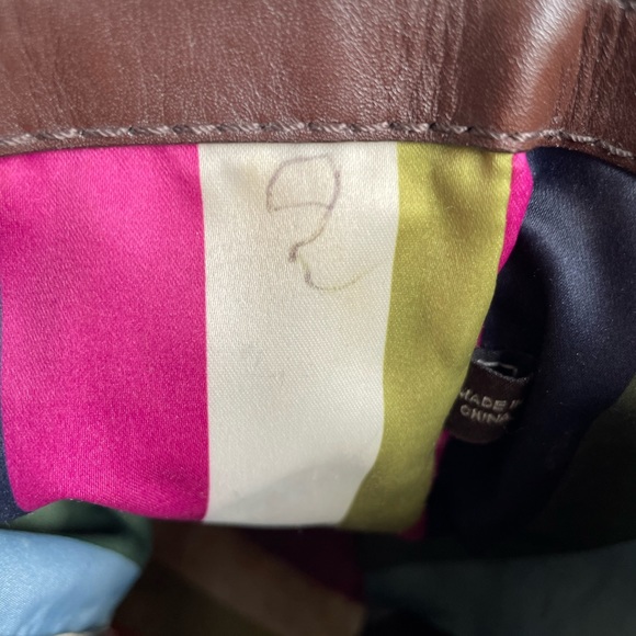 2007 almost vintage Coach Bag. Brown/Beige outside, striped colour inside - Picture 10 of 12